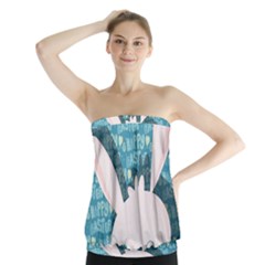 Easter Bunny  Strapless Top by Valentinaart