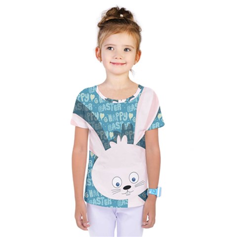 Easter Bunny  Kids  One Piece Tee by Valentinaart