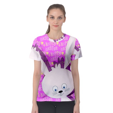 Easter Bunny  Women s Sport Mesh Tee by Valentinaart