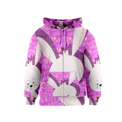 Easter Bunny  Kids  Zipper Hoodie by Valentinaart