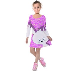 Easter Bunny  Kids  Long Sleeve Velvet Dress by Valentinaart