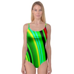 Multi Colorful Radiant Background Camisole Leotard 