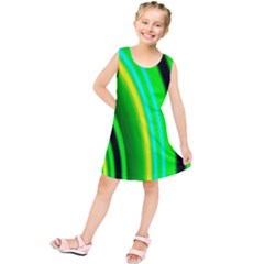 Multi Colorful Radiant Background Kids  Tunic Dress