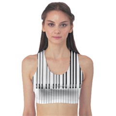 Abstract Piano Keys Background Sports Bra by Nexatart