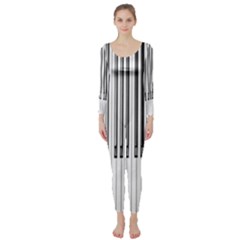 Abstract Piano Keys Background Long Sleeve Catsuit by Nexatart