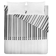 Abstract Piano Keys Background Duvet Cover Double Side (queen Size) by Nexatart