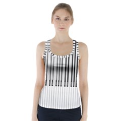 Abstract Piano Keys Background Racer Back Sports Top by Nexatart