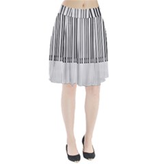 Abstract Piano Keys Background Pleated Skirt