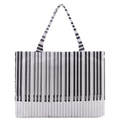 Abstract Piano Keys Background Medium Zipper Tote Bag