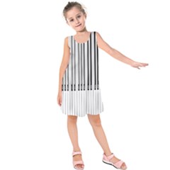 Abstract Piano Keys Background Kids  Sleeveless Dress by Nexatart