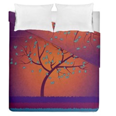 Beautiful Tree Background Duvet Cover Double Side (queen Size)