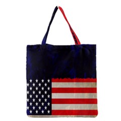 Grunge American Flag Background Grocery Tote Bag by Nexatart