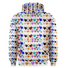 A Creative Colorful Background With Hearts Men s Pullover Hoodie by Nexatart