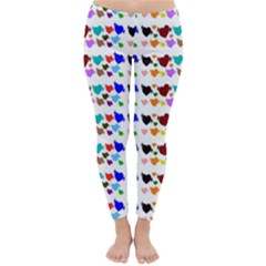 A Creative Colorful Background With Hearts Classic Winter Leggings by Nexatart