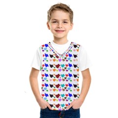 A Creative Colorful Background With Hearts Kids  Sportswear by Nexatart