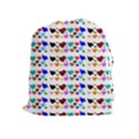 A Creative Colorful Background With Hearts Drawstring Pouches (Extra Large) View1