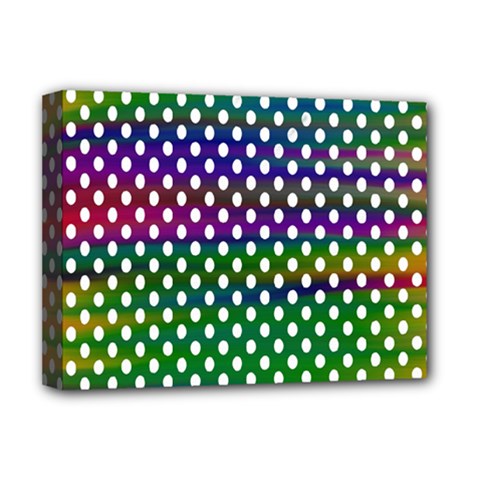 Digital Polka Dots Patterned Background Deluxe Canvas 16  X 12   by Nexatart