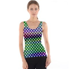 Digital Polka Dots Patterned Background Tank Top by Nexatart