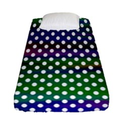 Digital Polka Dots Patterned Background Fitted Sheet (single Size)