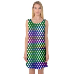 Digital Polka Dots Patterned Background Sleeveless Satin Nightdress by Nexatart