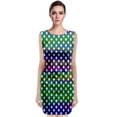 Digital Polka Dots Patterned Background Classic Sleeveless Midi Dress by Nexatart