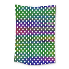 Digital Polka Dots Patterned Background Small Tapestry