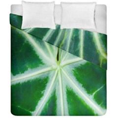 Green Leaf Macro Detail Duvet Cover Double Side (california King Size)