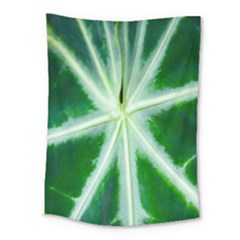 Green Leaf Macro Detail Medium Tapestry by Nexatart