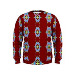 Geometric Seamless Pattern Digital Computer Graphic Kids  Sweatshirt by Nexatart