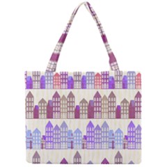 Houses City Pattern Mini Tote Bag by Nexatart