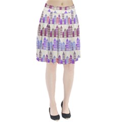 Houses City Pattern Pleated Skirt