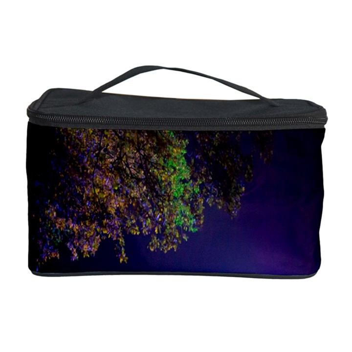 Illuminated Trees At Night Cosmetic Storage Case