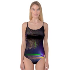 Illuminated Trees At Night Camisole Leotard  by Nexatart