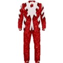 Macro Photo Of Snowflake On Red Glittery Paper OnePiece Jumpsuit (Men)  View2