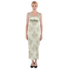 Seamless Floral Pattern Fitted Maxi Dress by TastefulDesigns