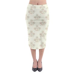 Seamless Floral Pattern Midi Pencil Skirt by TastefulDesigns