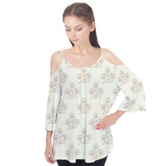 Seamless Floral Pattern Flutter Tees