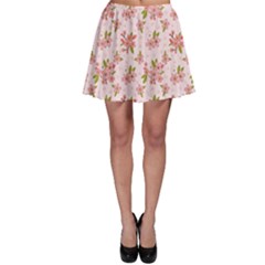 Beautiful Hand Drawn Flowers Pattern Skater Skirt by TastefulDesigns