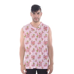 Beautiful Hand Drawn Flowers Pattern Men s Basketball Tank Top by TastefulDesigns