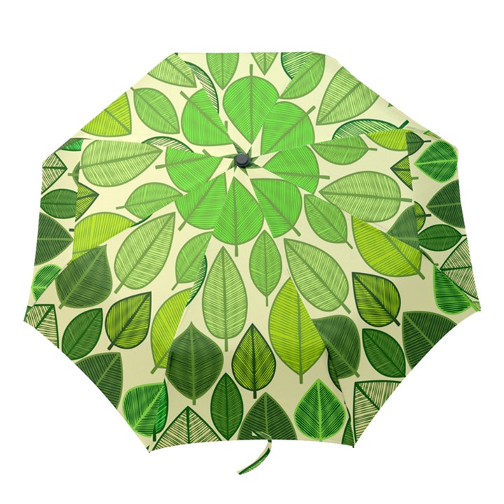 Leaves pattern design Folding Umbrellas