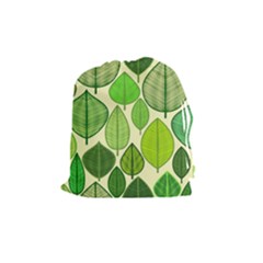 Leaves Pattern Design Drawstring Pouches (medium)  by TastefulDesigns