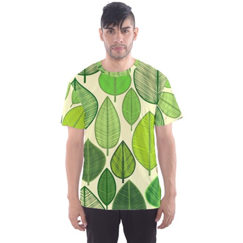 Leaves Pattern Design Men s Sport Mesh Tee by TastefulDesigns