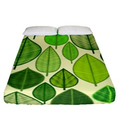 Leaves Pattern Design Fitted Sheet (california King Size) by TastefulDesigns