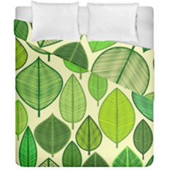 Leaves Pattern Design Duvet Cover Double Side (california King Size)