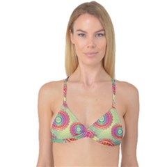 Abstract Geometric Wheels Pattern Reversible Tri Bikini Top