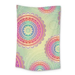 Abstract Geometric Wheels Pattern Small Tapestry