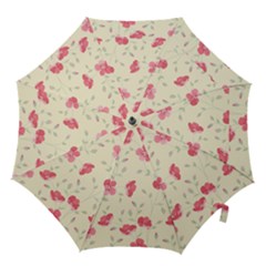 Seamless Flower Pattern Hook Handle Umbrellas (small) by TastefulDesigns