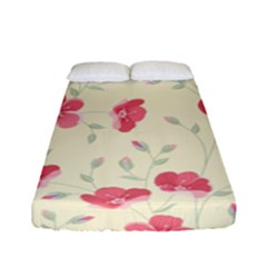 Seamless Flower Pattern Fitted Sheet (full/ Double Size) by TastefulDesigns