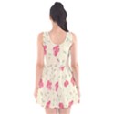 Seamless Flower Pattern Scoop Neck Skater Dress View2