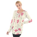 Seamless Flower Pattern Women s Tie Up Tee View1